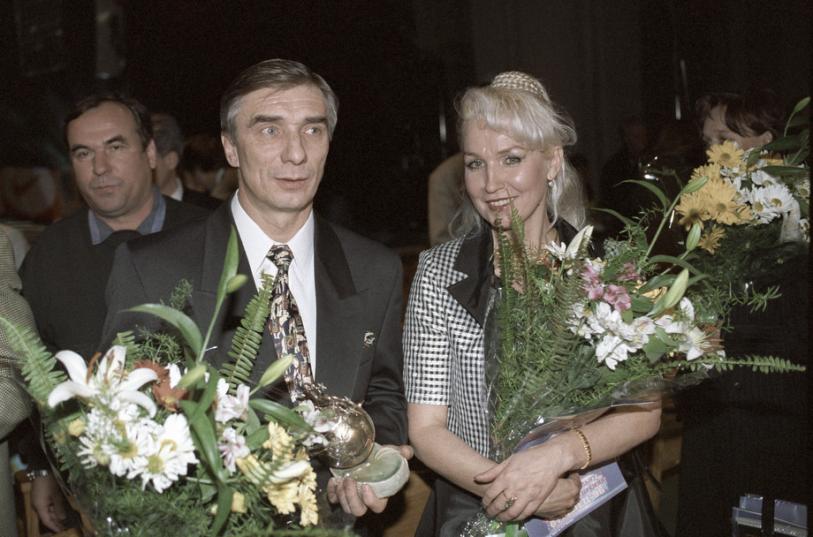 Георгий Ярцев с женой Любовью на вручении футбольной премии «Стрелец»
