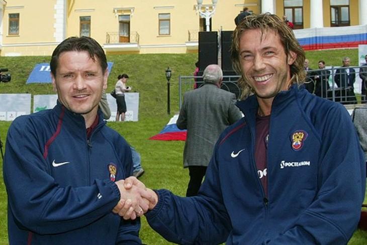 2004 год. Дмитрий Аленичев и Александр Мостовой в сборной России