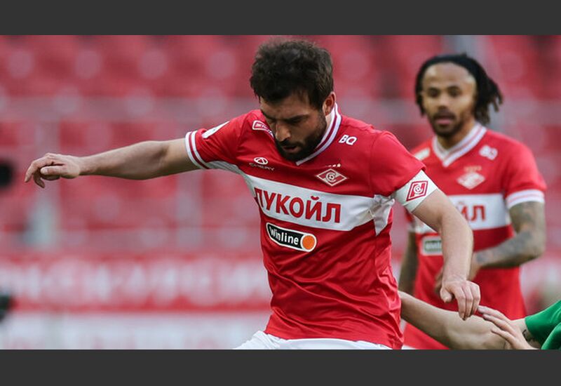 Футболист «Спартака» Георгий Джикия в матче против «Рубина»