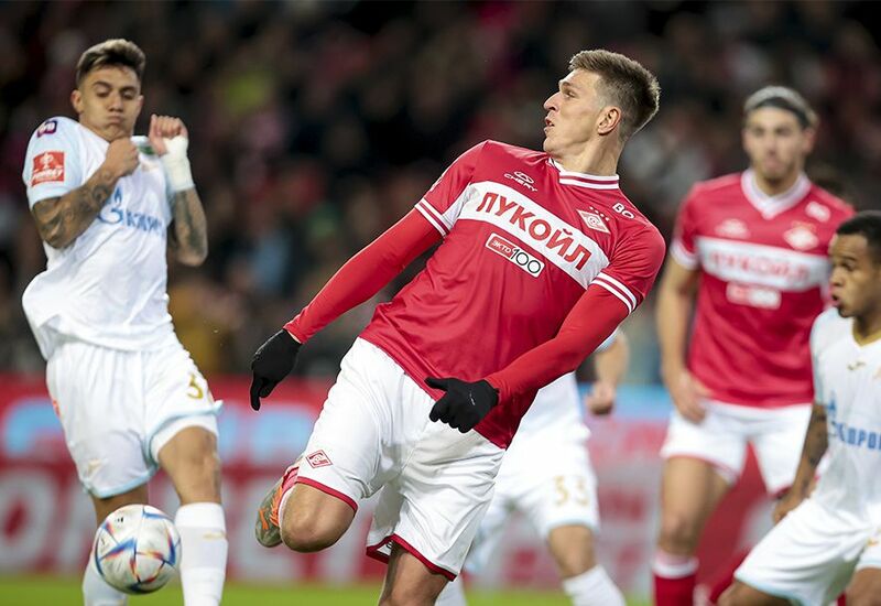 Александр Соболев в матче с «Зенитом» Александр Соболев в матче с «Зенитом»