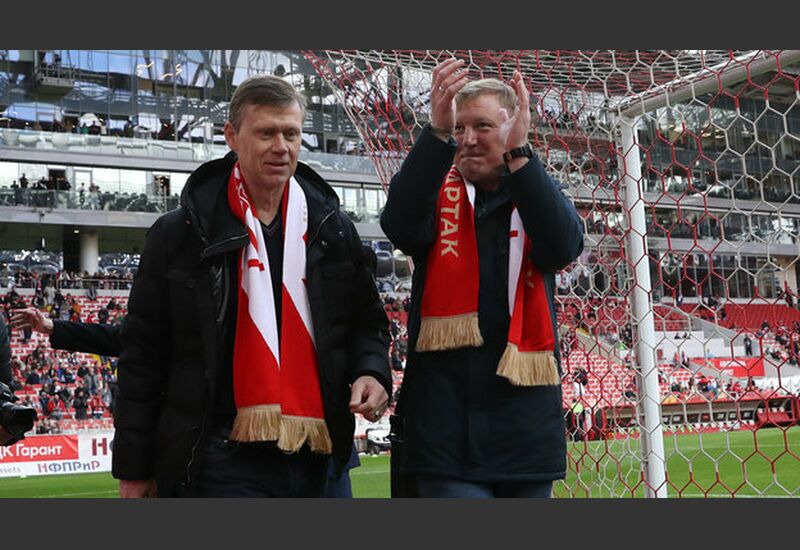 Ветераны «Спартака» Игорь Ледяхов и Владимир Бесчастных