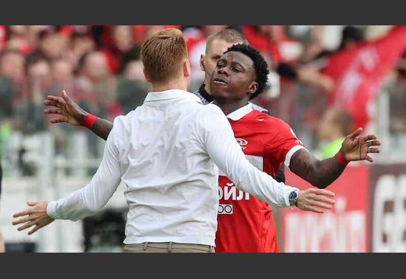 Бывший главный тренер «Спартака» Гильермо Абаскаль и и футболист Квинси Промес