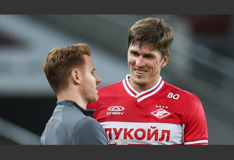 Бывший главный тренер «Спартака» Гильермо Абаскаль и футболист Александр Соболев