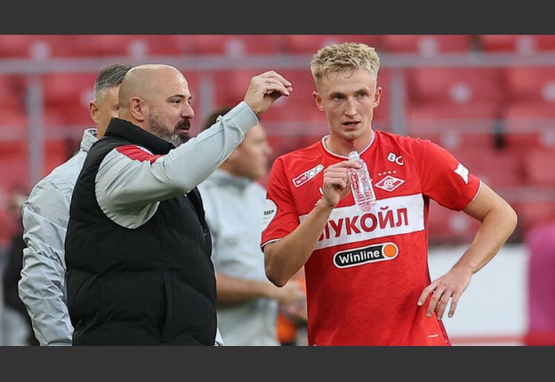 Главный тренер «Спартака» Деян Станкович и футболист Руслан Литвинов